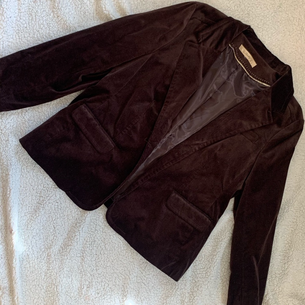 MOTTO : Brown Velour Blazer
